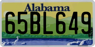 AL license plate 65BL649