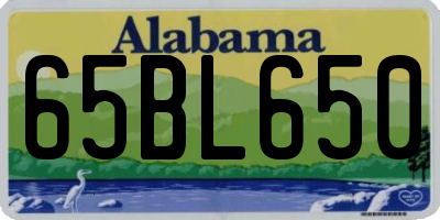 AL license plate 65BL650