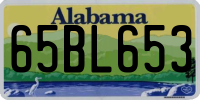 AL license plate 65BL653