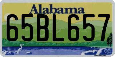 AL license plate 65BL657