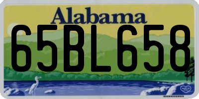 AL license plate 65BL658