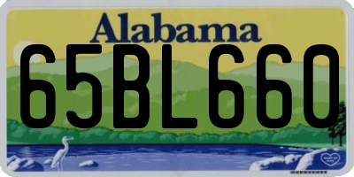AL license plate 65BL660