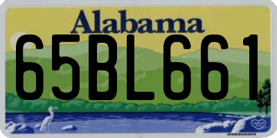 AL license plate 65BL661