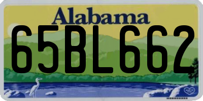 AL license plate 65BL662