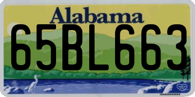 AL license plate 65BL663