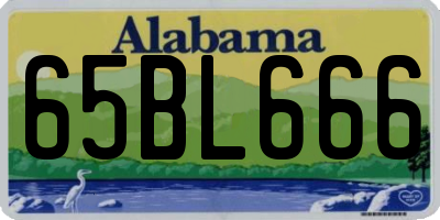 AL license plate 65BL666