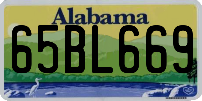 AL license plate 65BL669