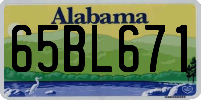 AL license plate 65BL671
