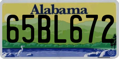 AL license plate 65BL672