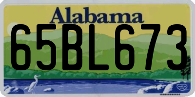 AL license plate 65BL673
