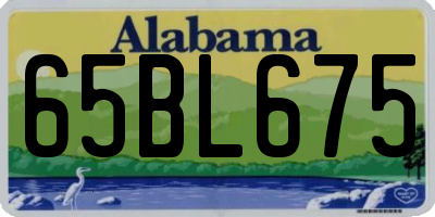 AL license plate 65BL675