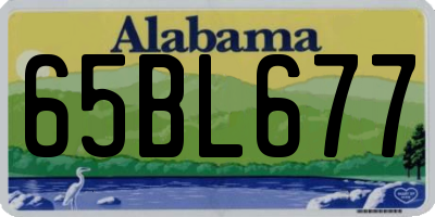 AL license plate 65BL677