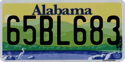 AL license plate 65BL683