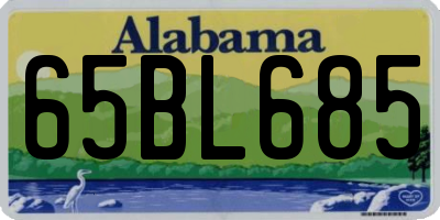 AL license plate 65BL685