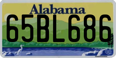 AL license plate 65BL686