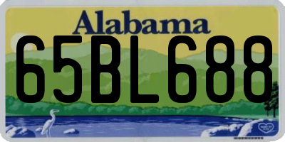 AL license plate 65BL688