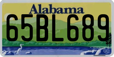 AL license plate 65BL689