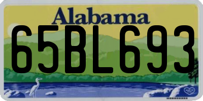 AL license plate 65BL693