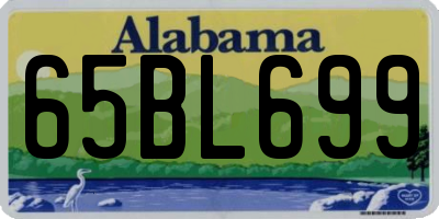 AL license plate 65BL699
