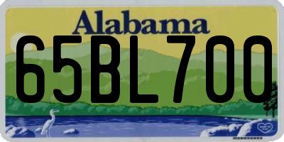 AL license plate 65BL700
