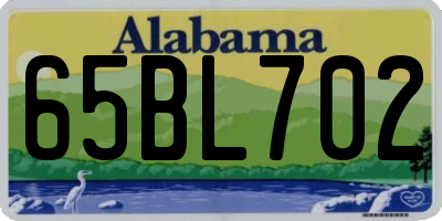 AL license plate 65BL702