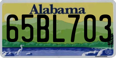 AL license plate 65BL703