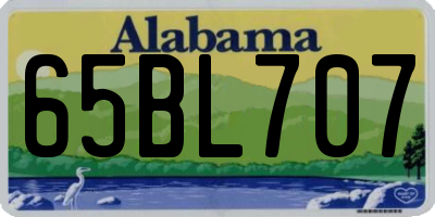 AL license plate 65BL707