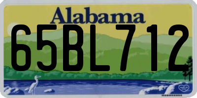 AL license plate 65BL712