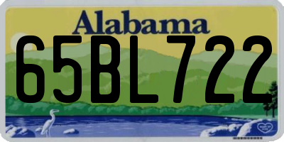 AL license plate 65BL722