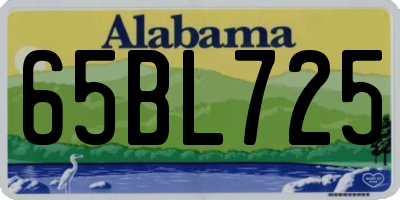 AL license plate 65BL725