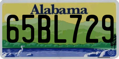 AL license plate 65BL729
