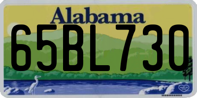 AL license plate 65BL730