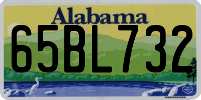 AL license plate 65BL732