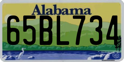 AL license plate 65BL734