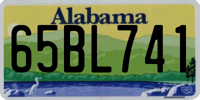 AL license plate 65BL741