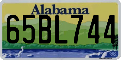 AL license plate 65BL744