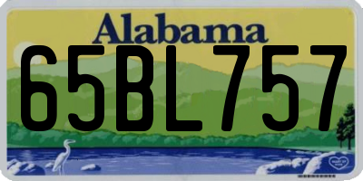 AL license plate 65BL757