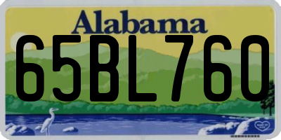 AL license plate 65BL760