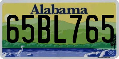 AL license plate 65BL765
