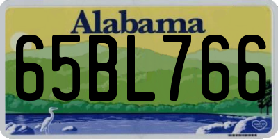 AL license plate 65BL766