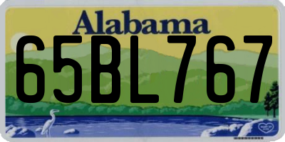 AL license plate 65BL767