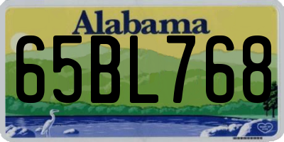 AL license plate 65BL768