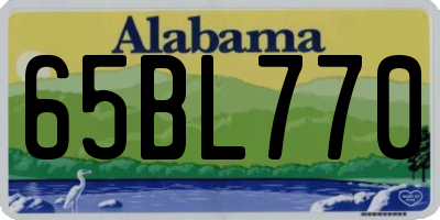 AL license plate 65BL770
