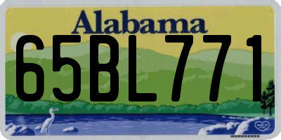 AL license plate 65BL771