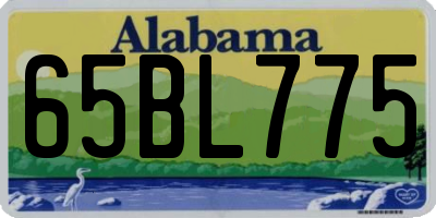 AL license plate 65BL775
