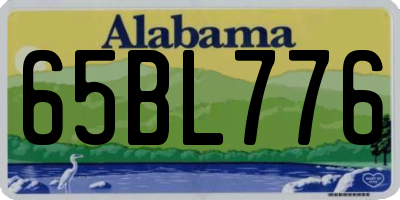 AL license plate 65BL776