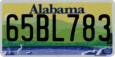 AL license plate 65BL783