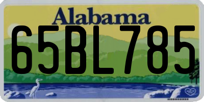 AL license plate 65BL785