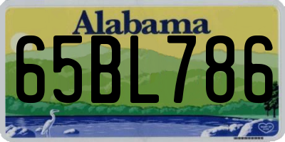 AL license plate 65BL786