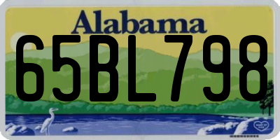 AL license plate 65BL798